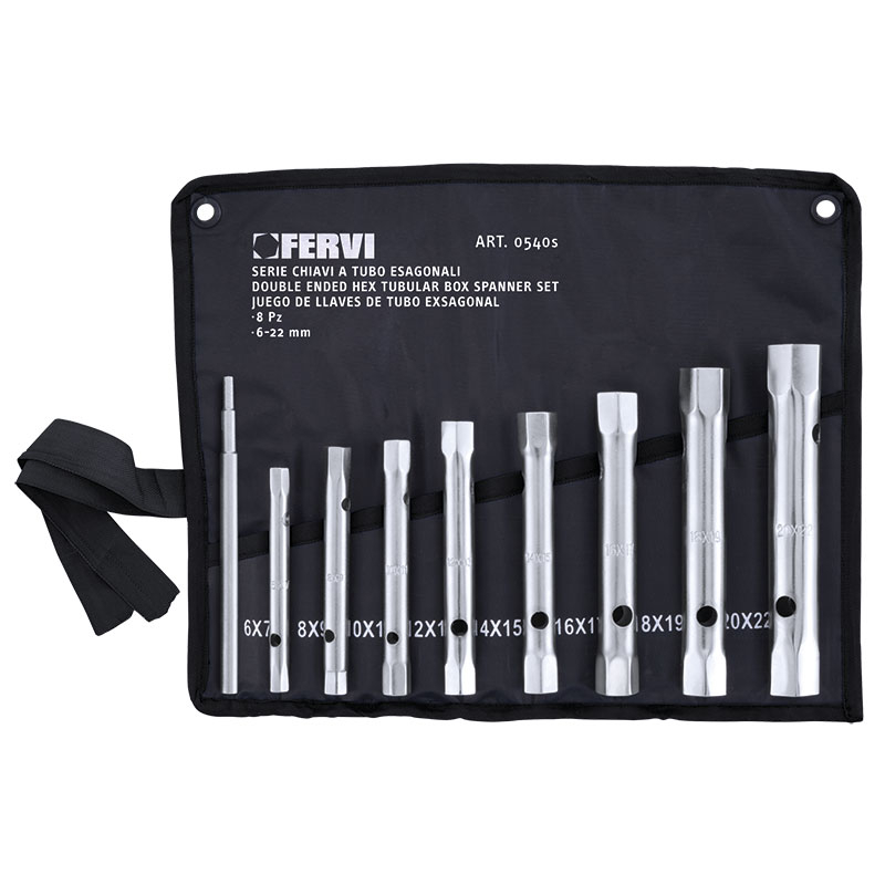 Fervi - Set chiavi a tubo leggero 6-22 mm