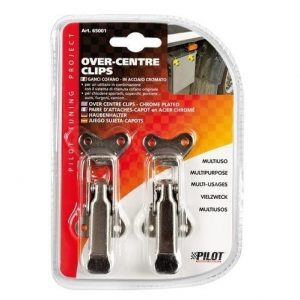 LAMPA - Coppia ganci multiuso cofano in acciaio cromato