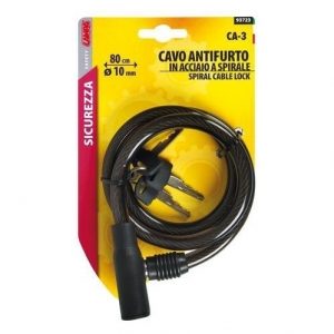 LAMPA - Cavo antifurto in acciaio a spirale 80 cm Ø 10 mm