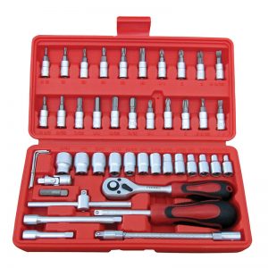 Vari - Cassetta 46 chiavi a bussola esagonali 1/4''