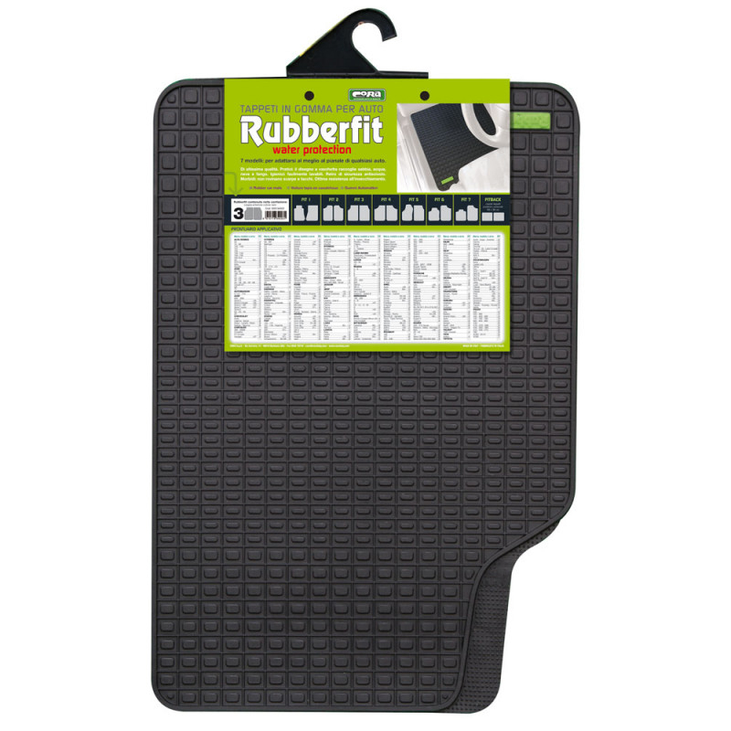 CORA - Coppia tappeti in gomma anteriori RUBBERFIT FIT3 000134003