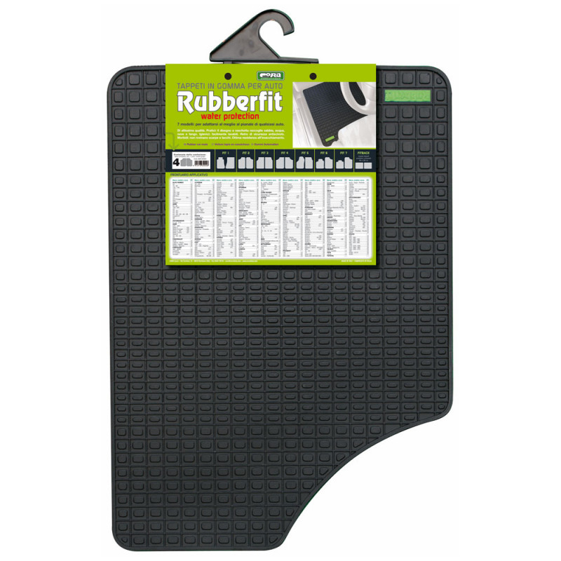 CORA - Coppia tappeti in gomma anteriori RUBBERFIT FIT4 000134004