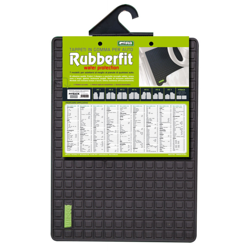 CORA - Coppia tappeti in gomma posteriori RUBBERFIT FITBACK 000134005
