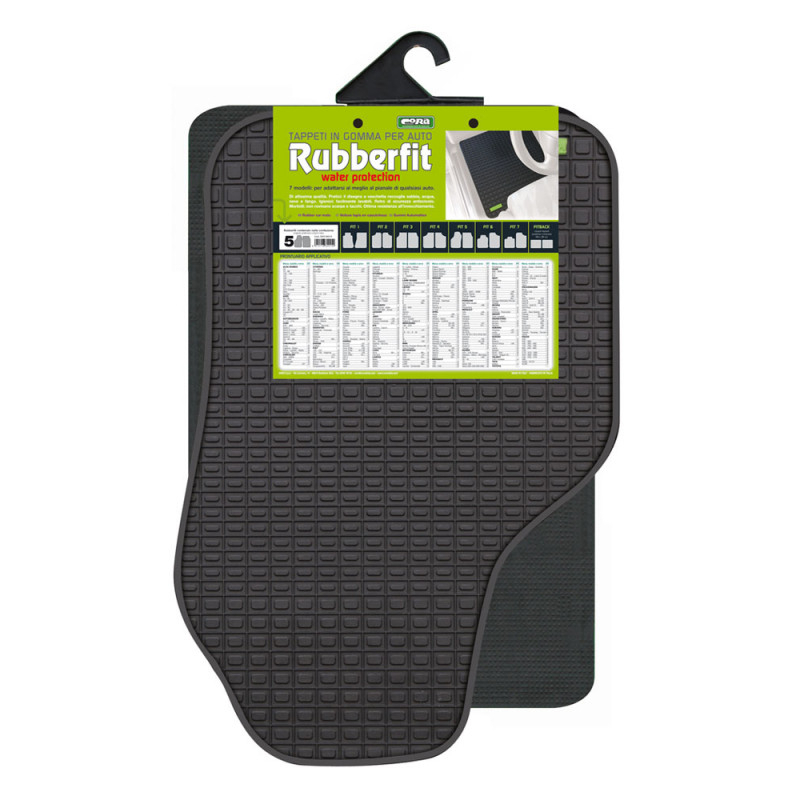CORA - Coppia tappeti in gomma anteriori RUBBERFIT FIT5 000134015