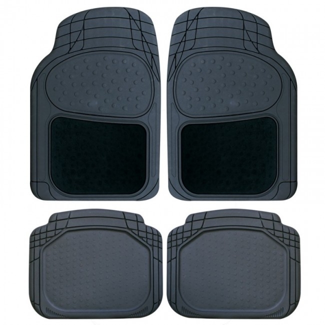 CORA - Set tappetini universali PVC e MOQUETTE 4 Pezzi VELOUR 000134390
