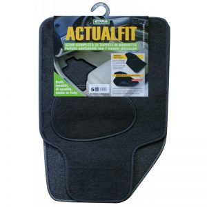 CORA - Set 4 tappeti moquette Actualfit nero mod.5 cod: 000135065
