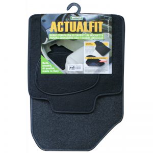 CORA - Set 4 tappeti moquette Actualfit nero mod.7 cod: 000135067