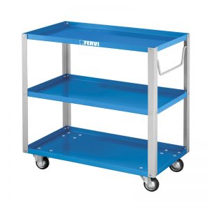 FERVI - Carrello porta utensili in metallo a 3 vasche C650