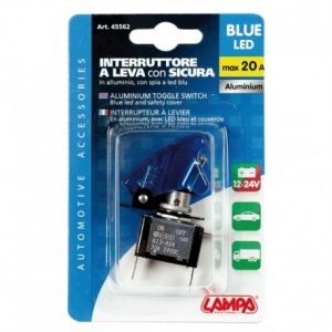 Lampa - Interruttore a leva con sicura - 12v - blu - 20a 45562