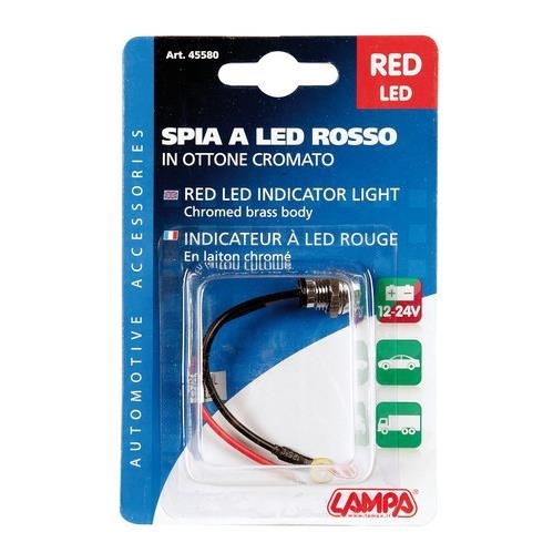 Speed ​​up lead Sometimes LAMPA – Spia led ad incasso 12/24V ROSSO 45580 – Pizzola Autoricambi