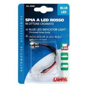 LAMPA - Spia LED ad in casso 12/24V Blu 45582