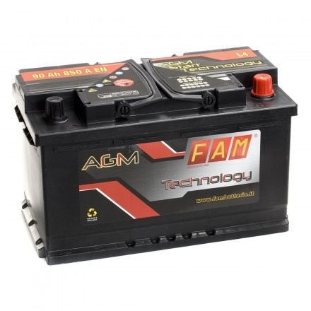 Polar - Batteria AGM start e stop 90 Ah L4