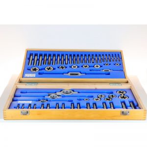 Afa - Cassetta maschi e filiere a mano pas si UNC-UNF da 1/4” a 3/4” con accessori