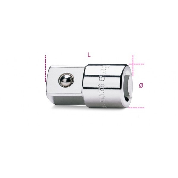 Beta - Raccordo per bussole femmina 1/2 maschio 3/4 920/16