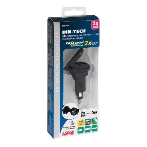 Lampa - Caricabatteria Din-Tech 2 porte Usb 2700MAh 38882