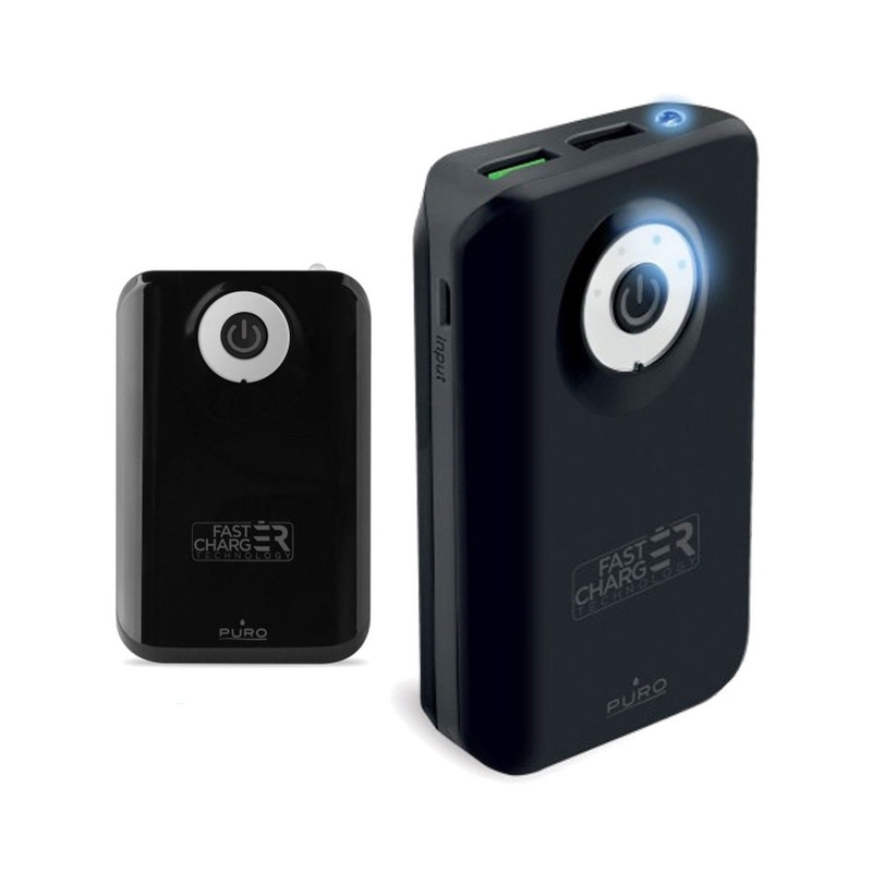 PURO - Caricatore esterno powebank 9000mAh nero PU269