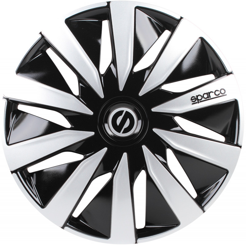 Sparco - Set 4 copricerchi Lazio nero/silver 16'' SPC1691BKSV