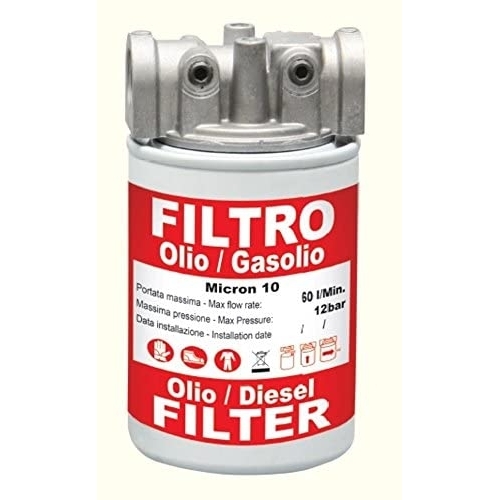 Filtro a cartuccia per cisterne 60l/min per gasolio-olio-biodiesel di Maestri