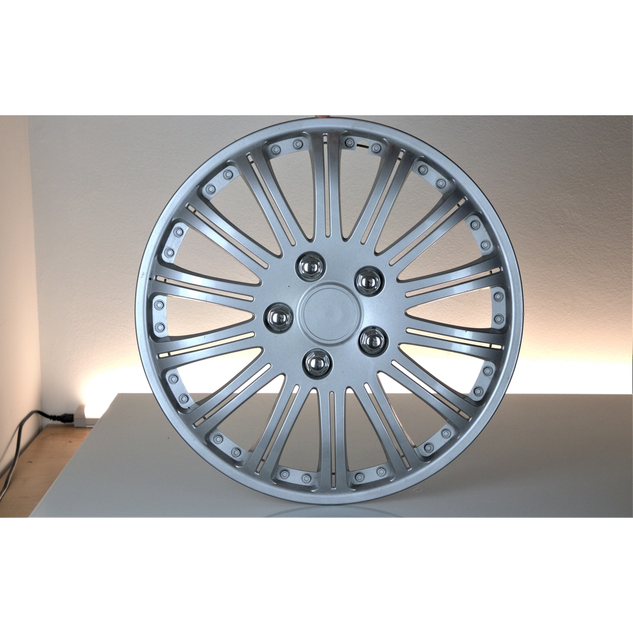 Cora - 4 COPRICERCHI 15'' SILVER DISEGNO 3