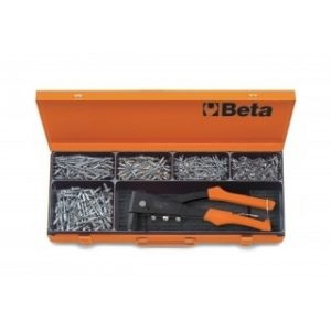 Beta - kit rivettatrice con assortimento 700 rivetti
