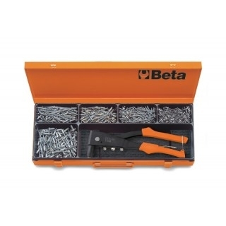 Beta - kit rivettatrice con assortimento 700 rivetti