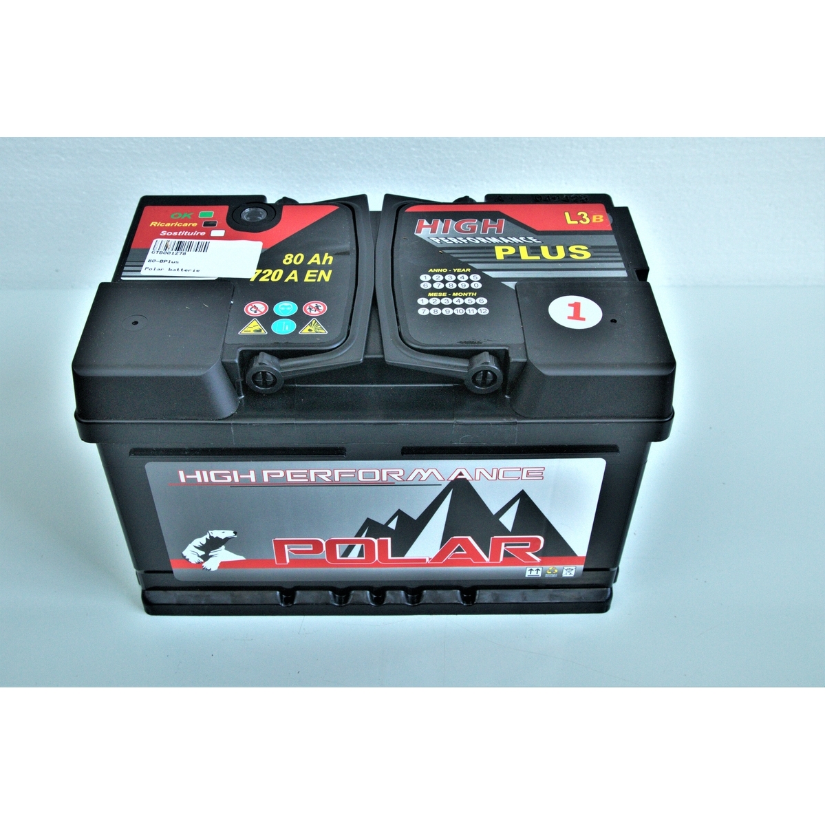 Polar - Batteria 12V Auto ''Hermetic Calcium'' 80Ah L3B-80HC