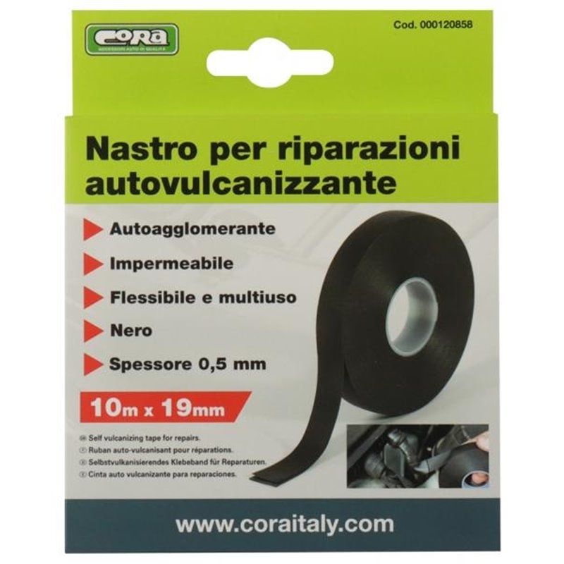 Cora - NASTRO AUTOVULCANIZZANTE NERO 19 MM X 10 M