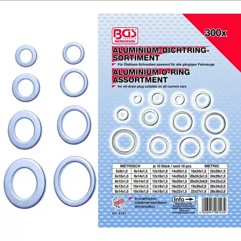 BGS- Kit rondelle in alluminio assortite