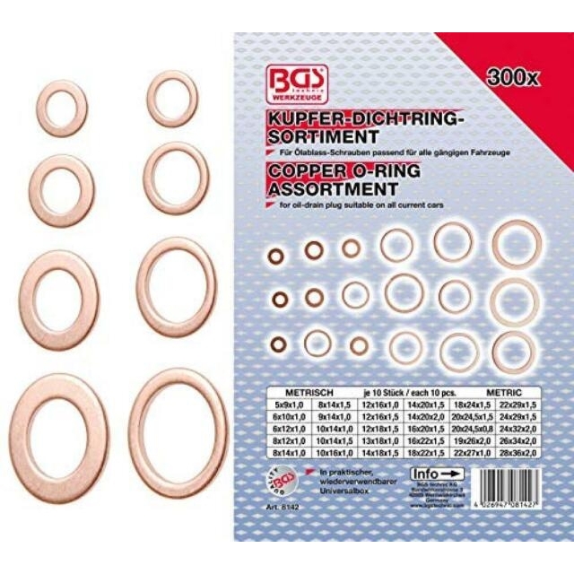 Fermec - Assortimento rondelle rame metriche BGS8142